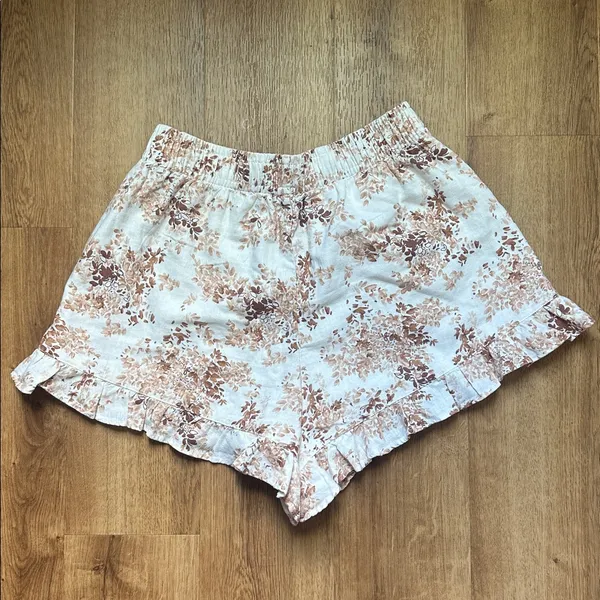 Abercrombie & Fitch Cotton Linen Blend‎ High Waisted Floral Shorts - Image 6