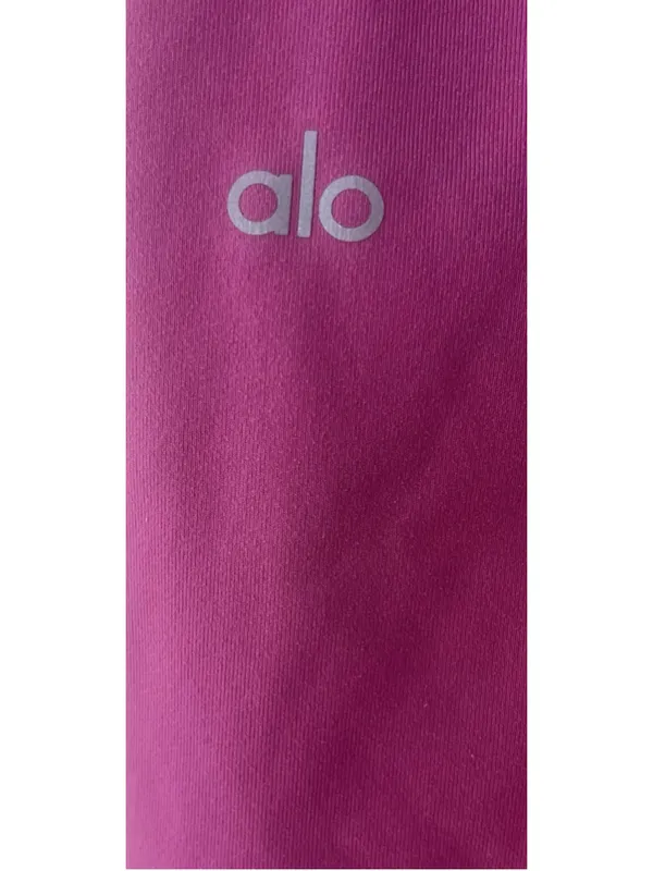 Alo Yoga Pink Mid Waist Airbrush Leggings XXS Lounge Gym Hike Run Athleisure - Image 4