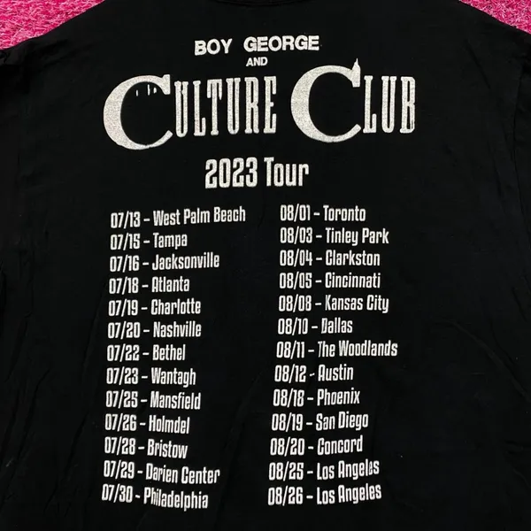 Boy George and Culture Club 2023 Tour Soul Pop Band Tee 2X - Image 4