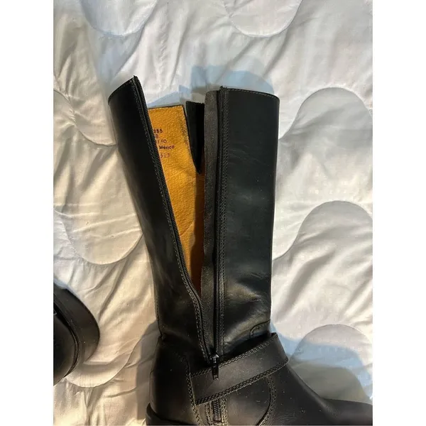 FRYE Black Leather Riding Boots Size 5.5 B with Zipper - Image 14