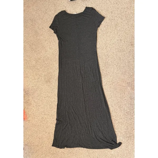 Zenana Outfitters Charcoal Gray Maxi Dress Rayon L Pockets‎ Minimalist - Image 5