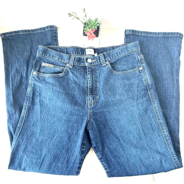 Calvin Klein Jeans Y2K Slim Bootcut Womens Jeans Sz 12 Coastal Cowgirl Classic - Image 2