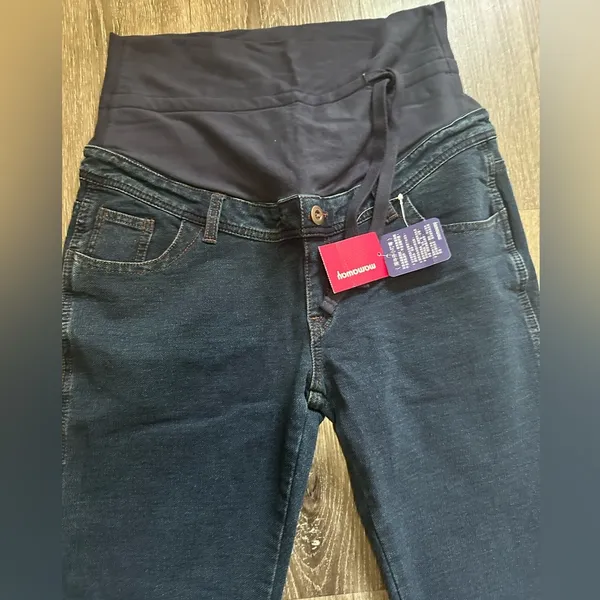 Mamaway maternity Sleek Black High-Waist Skinny Pants size large - Image 11