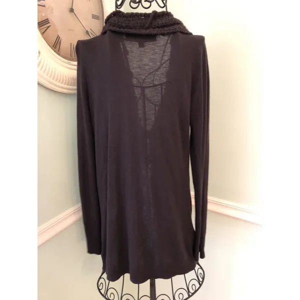 Leifsdottir Anthropologie Brown Wool Braided Knit Cardigan Sweater Size Small - Image 3