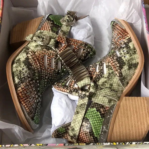 Jeffrey Campbell Calhoun Snakeskin Booties NEW - Image 5