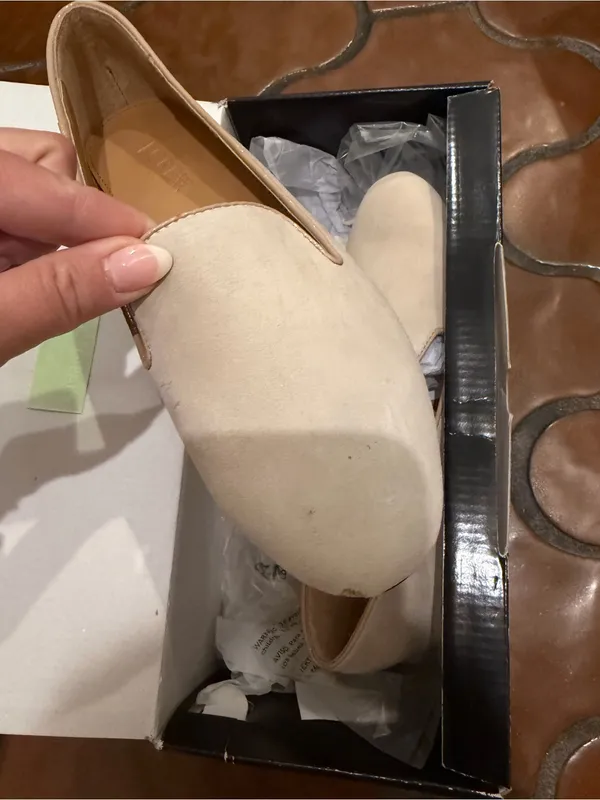 J. Crew Factory Beige Suede Slip-On Loafers - Image 3