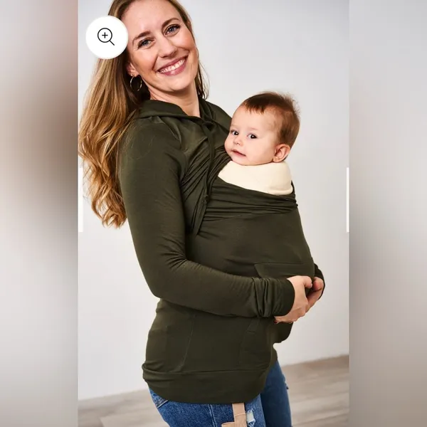 Latched Mama Cloud Nursing Hoodie Olive XS‎ - Image 9