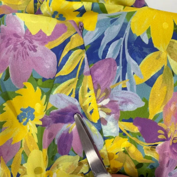 For Love and Lemons Cassia Dress Size 1X NWT Yellow Floral Ruched Midi Cocktail - Image 11