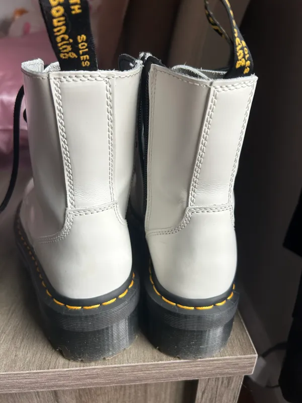 White Doc Marten Boots - Image 4