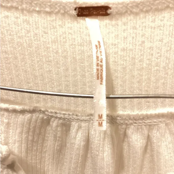 Free People Cream Button-Front Blouse - Image 2