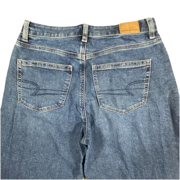 American Eagle Mom Jean 4 Stretch Crop Ankle Denim Mid Rise Trendy Y2K Summer‎ - Image 3