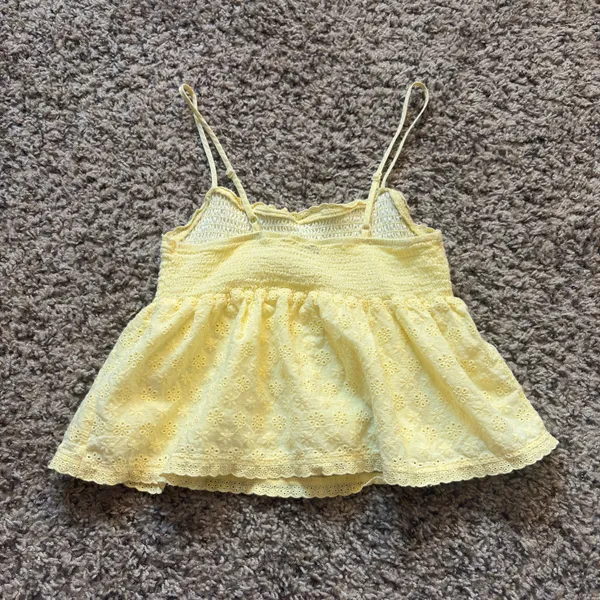 PacSun LA Hearts Yellow Babydoll Camisole Tank Top Size Women’s Small - Image 4
