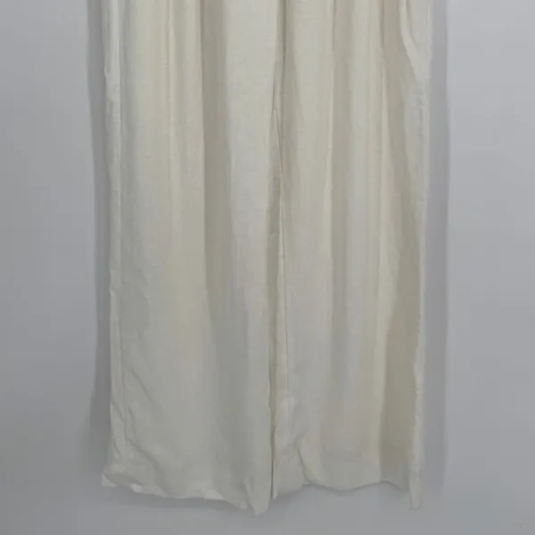 Abercrombie & Fitch Sloane Tailored Pant 27 Cream Linen Blend Quiet Luxury - Image 8
