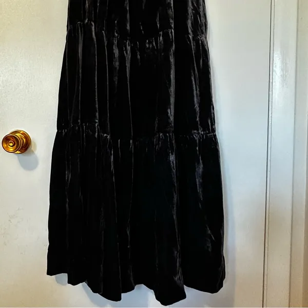 Anthropologie Somerset Velvet Maxi Dress Womens Small Black - Image 6