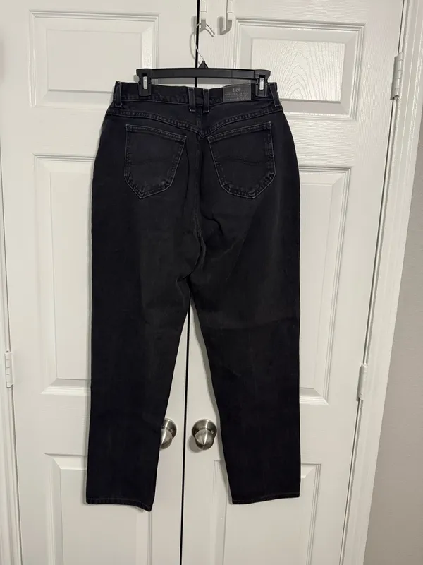 VINTAGE Lee High-Rise Straight Black Jeans - Image 2