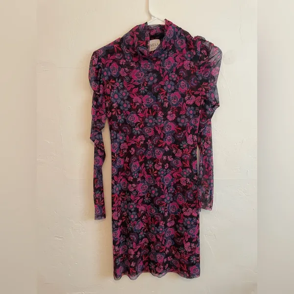 MISA Los Angeles Stormi Dress in Black Floral - Image 7
