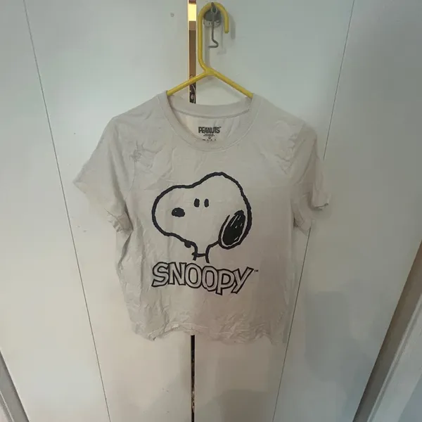 Peanuts Snoopy Short Sleeve Tee White Black Size M - Image 11