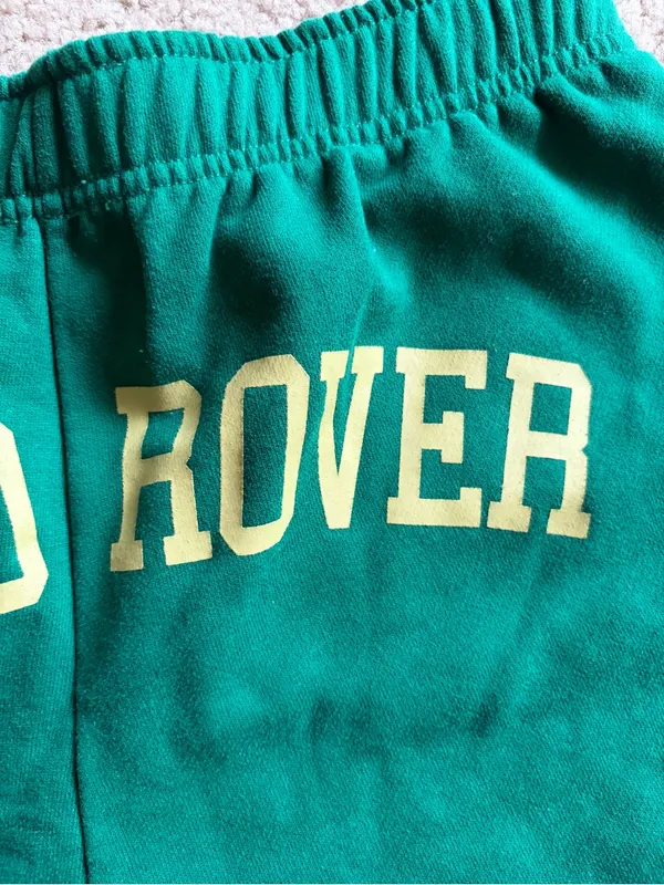 Land Rover Pacsun preppy cotton blend green raw hem shorts size medium - Image 7