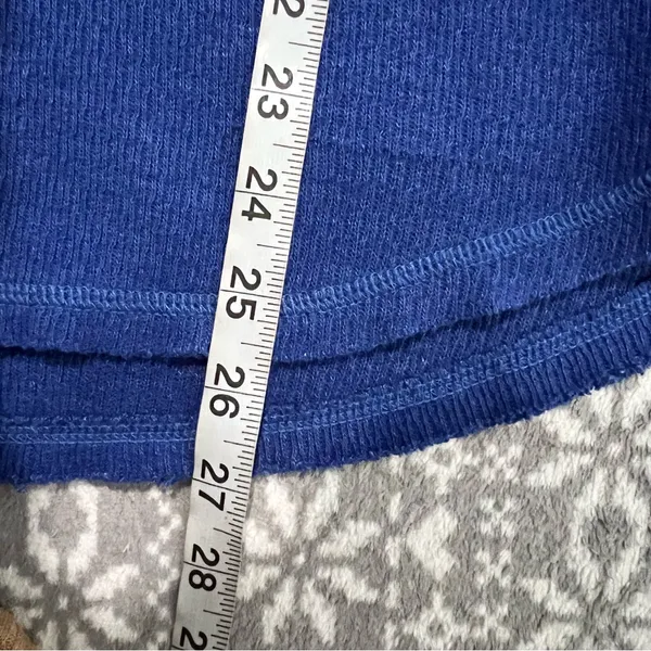 Free People We the Free‎ Blue Rainbow Embroidered Thermal Top Medium Cottagecore - Image 10