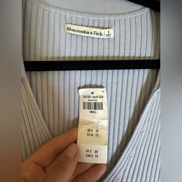 NWT Abercrombie Polo Elevated Knit Mini Dress, Small‎ - Image 3