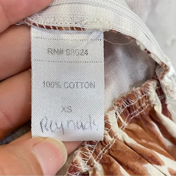 Love the Label by Anthropologie Zebra Long Sleeve Smocked Crop Top Size XS‎ - Image 6