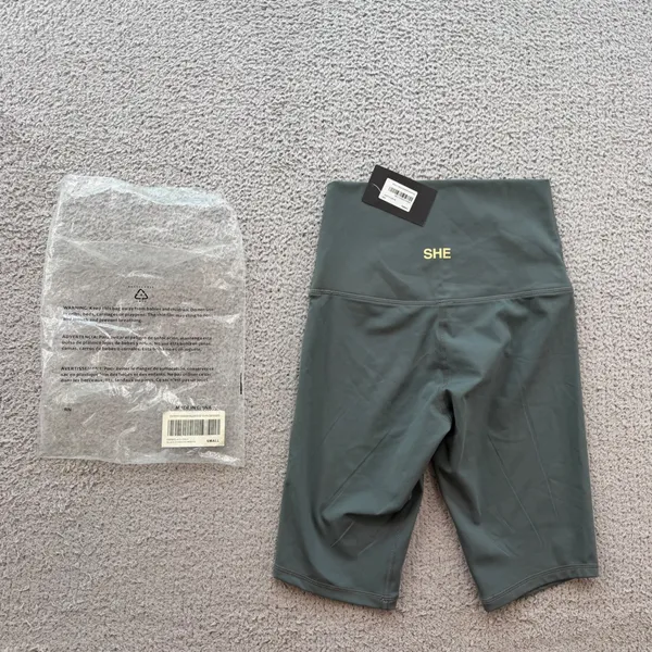Darc Sport Wolves SHE Biker Shorts Gray Green High Waisted XS 4 of 500 Gym NWT - Image 2