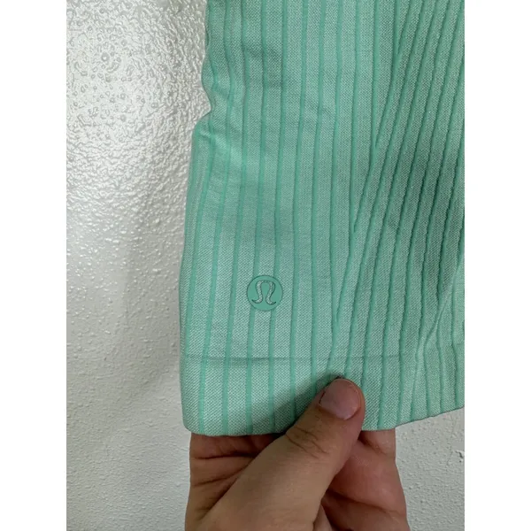 Lululemon Ebb to Street Cropped Tank Top Rib Map Wild Mint Ice Green Size 10 - Image 6