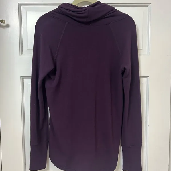Pink Clover Plum Cowl-Neck Long Sleeve Sweater - Image 2