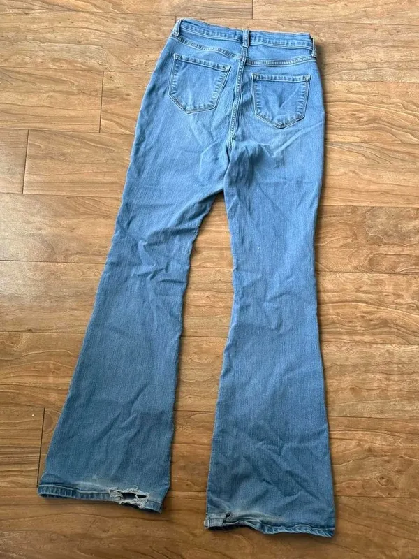 Women's Light Blue Flare Jeans - Image 2