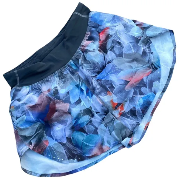 Lululemon Fast Free Short 3" Sz 4 Reflective Classic Fit Floral Multi Print Grey - Image 6