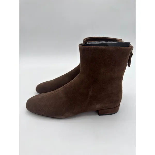 Mango Chocolate Brown Supple Bovine Suede Leather Round Toe Ankle Boots 7.5 - Image 8