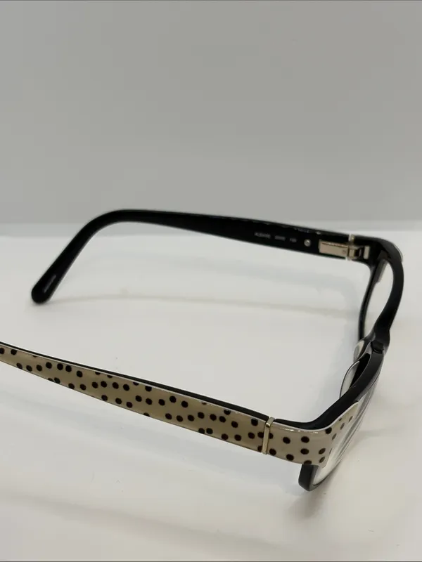 Kate Spade Eyeglasses Frames Only Alease 0X55 135 black white polkadot signature - Image 4