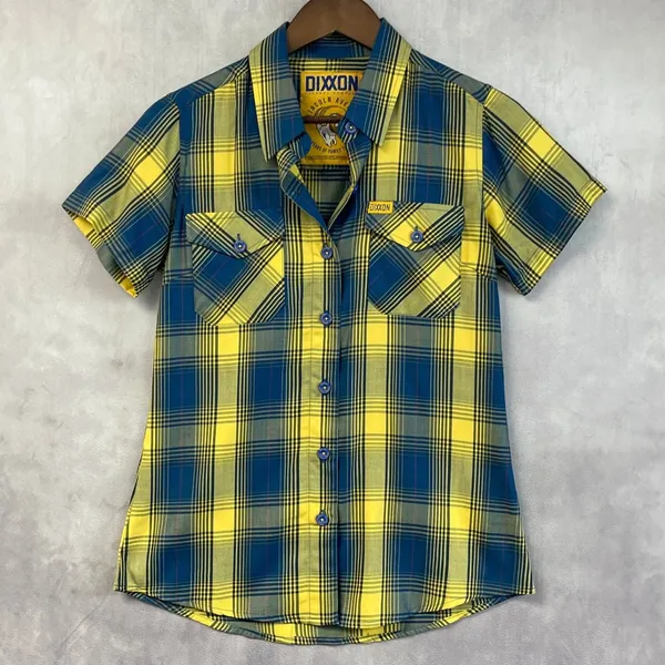 Dixxon Women Lincoln Ave Bamboo Shirt Size S Plaid‎ Punk Grunge Moto Bamboo - Image 14