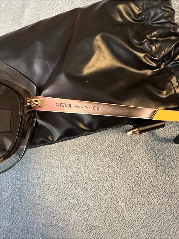 Fendi Tortoiseshell Cat Eye Sunglasses with Gold Temples - Image 6