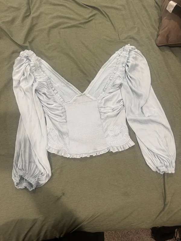 Free People Top Embroidered Boho - Image 7