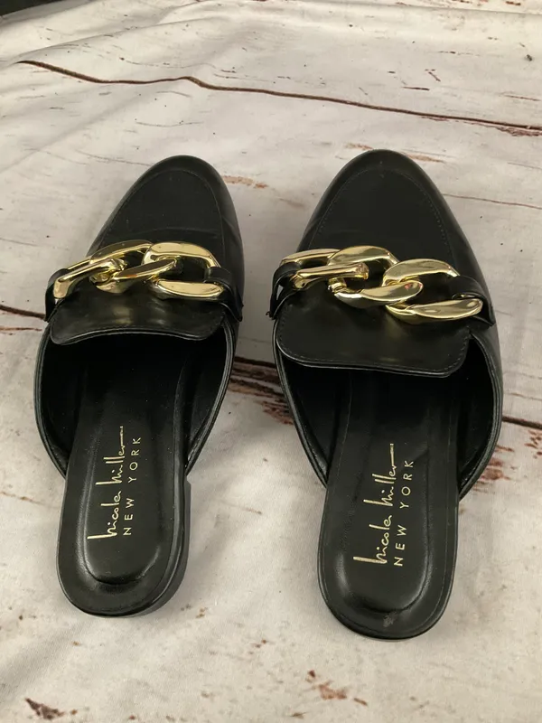 Nicole Miller FAUX LEATHER APPLIE MULES - Image 4