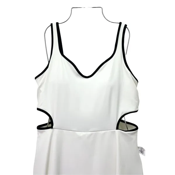 NWT Old Navy PowerSoft Athletic Dress L White Cutout Shelf Bra Active Tennis - Image 6