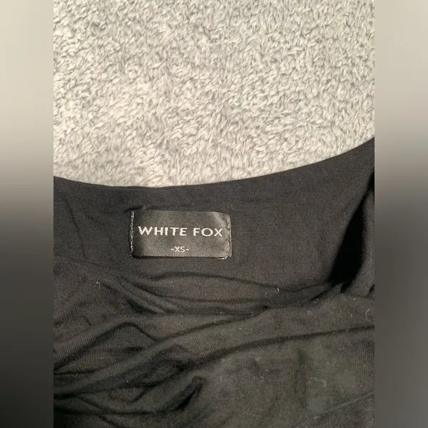 White fox black cropped tank top XS - Image 2
