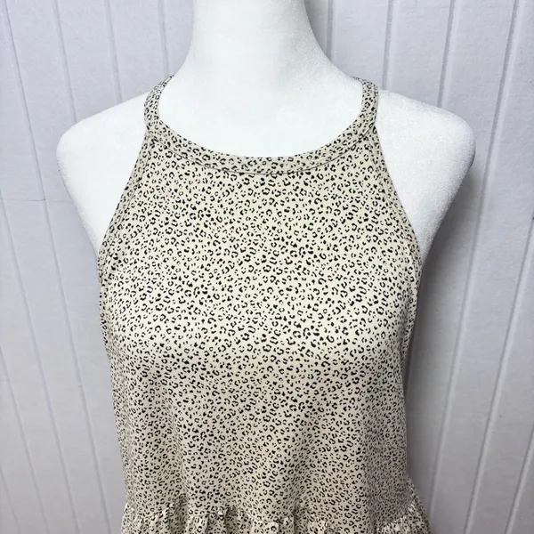 gaze Women’s Cropped Top Leopard Print Size‎ M Tan Size M - Image 2