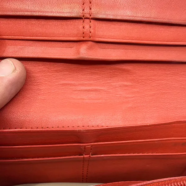 Coach Signature C Flap Orange Canvas Wallet - Image 4