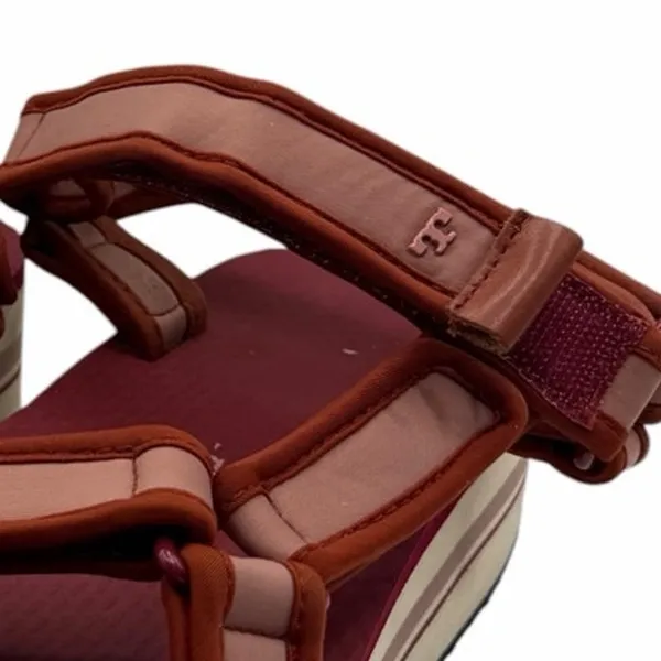 Tory Burch Sport Strappy Sandal Pink Magnolia Loganberry Size 9.5 Y2K Athleisure - Image 7