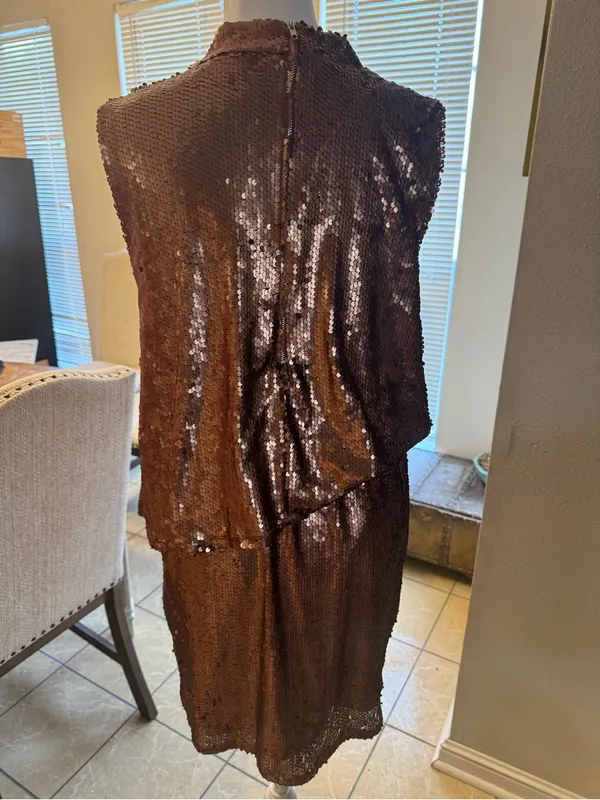 New TCEC boutique copper sequin party dress - Image 5