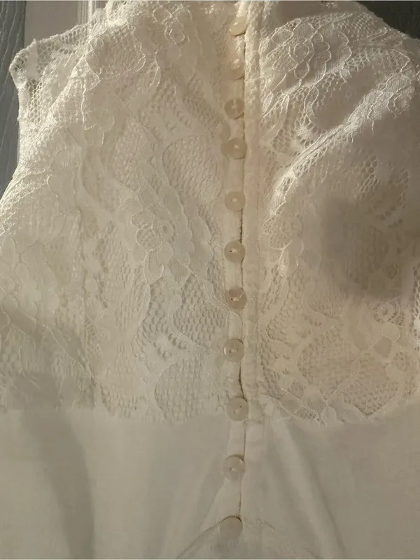 Free People Cosette Corset Tank Blouse White - Image 5