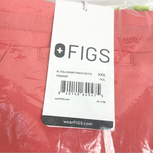 Figs Yola Hot Coral Skinny Scrub Pants Limited Edition Color - Image 3