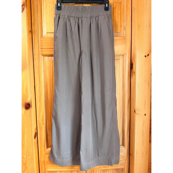 NWT Madewell Drapeweave Carley Wide Leg Pants XXS Brown Pull‎ On High Rise - Image 3