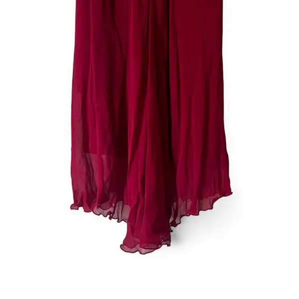 Vintage 90s Jonathan Martin Studio 100% Silk V-Neck Midi Dress Size S - Image 6