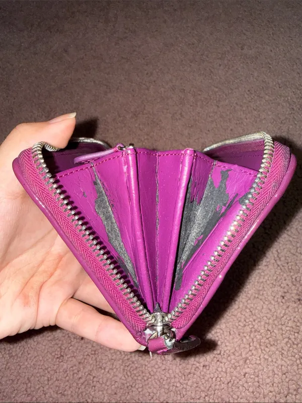Coach Ashley Op Art Zip Around Wallet Purple - Image 12