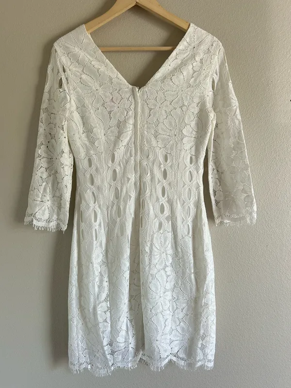 Lilly Pulitzer Macon Dress Resort White Whitaker Lace Sz 6. Originally $368. - Image 3