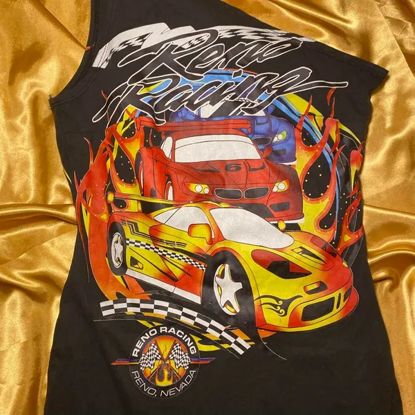 Forever 21 One Shoulder Mini Dress with Racing Car Graphic Mini Dress - Image 3