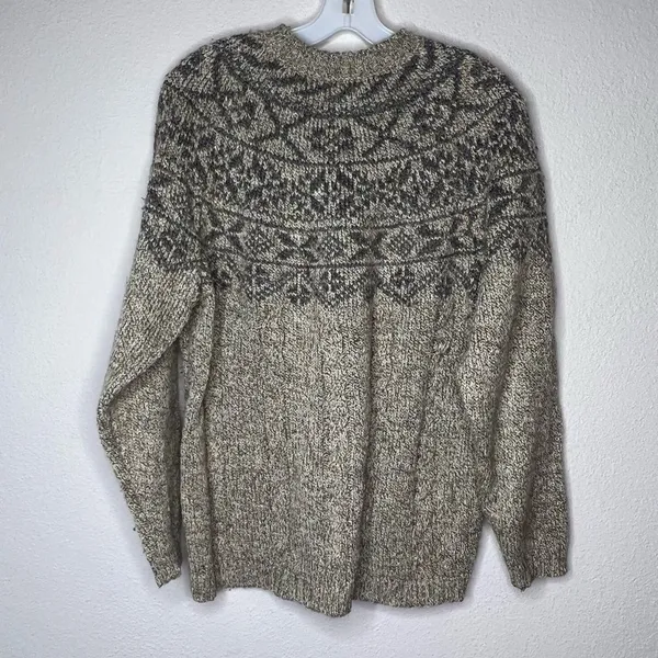 Vintage Northwest Blue‎ Wool Blend Sweater Tan Size L - Image 5